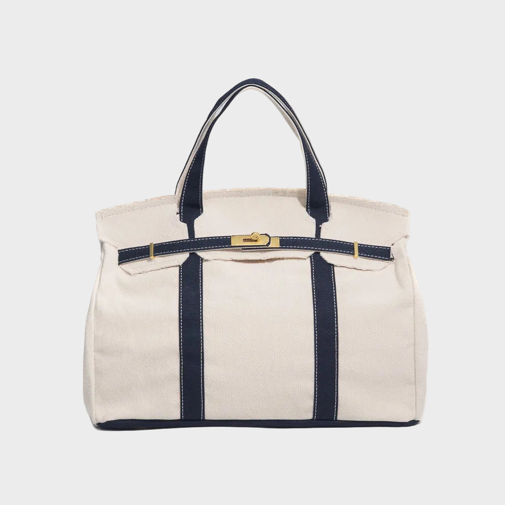 Canvas tote bag women's structured utility tote, water-resistant vintage canvas