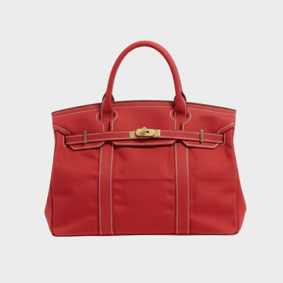 Canvas tote bag women's structured utility tote, water-resistant vintage canvas