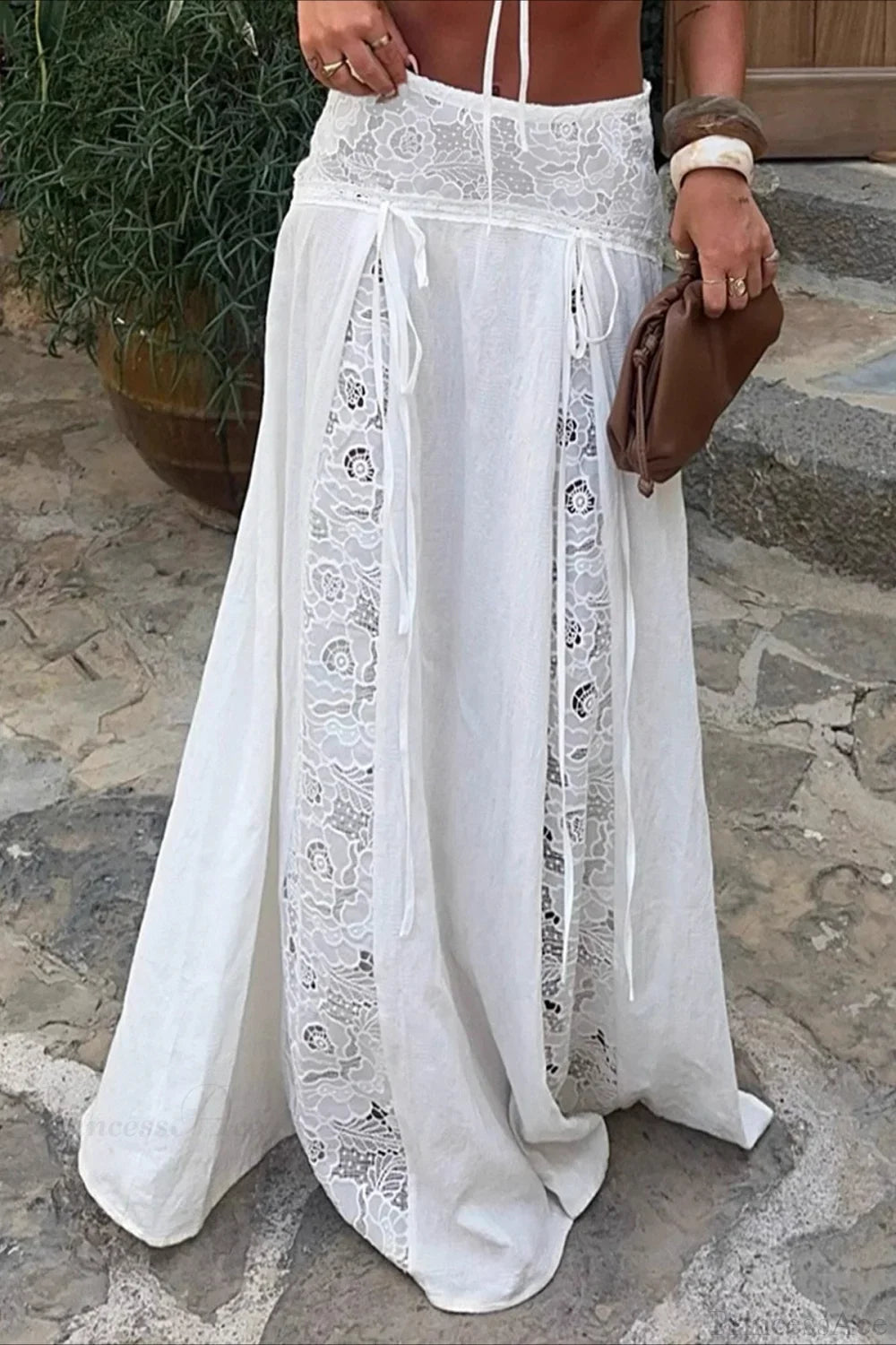 Maxi Skirt Women Lace Patchwork Boho | Delphine