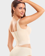 Women longline push up bra padded underwire support in black and beige