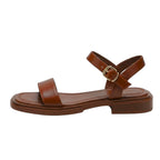 Women's orthopedic sandals with adjustable ankle strap and flat sole, summer comfort