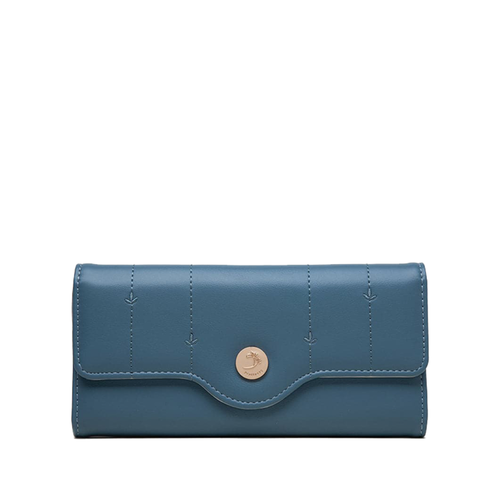 Women slim wallet multiple card slots in smooth finish