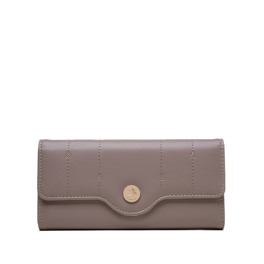 Women slim wallet multiple card slots in smooth finish
