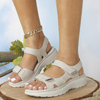 Women's orthopedic sandals open-toe with arch support, comfort fit in black, gray and blue