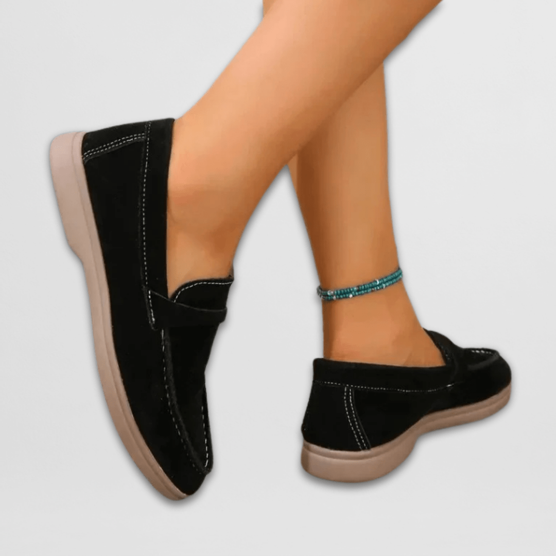 Women slip-on loafers classic clean silhouette everyday flat shoes