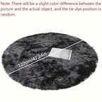 Round plush rug tie-dye soft non-slip, living room bedroom yoga mat