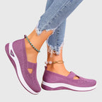 Women orthopedic walking shoes with arch support and non-slip rubber sole