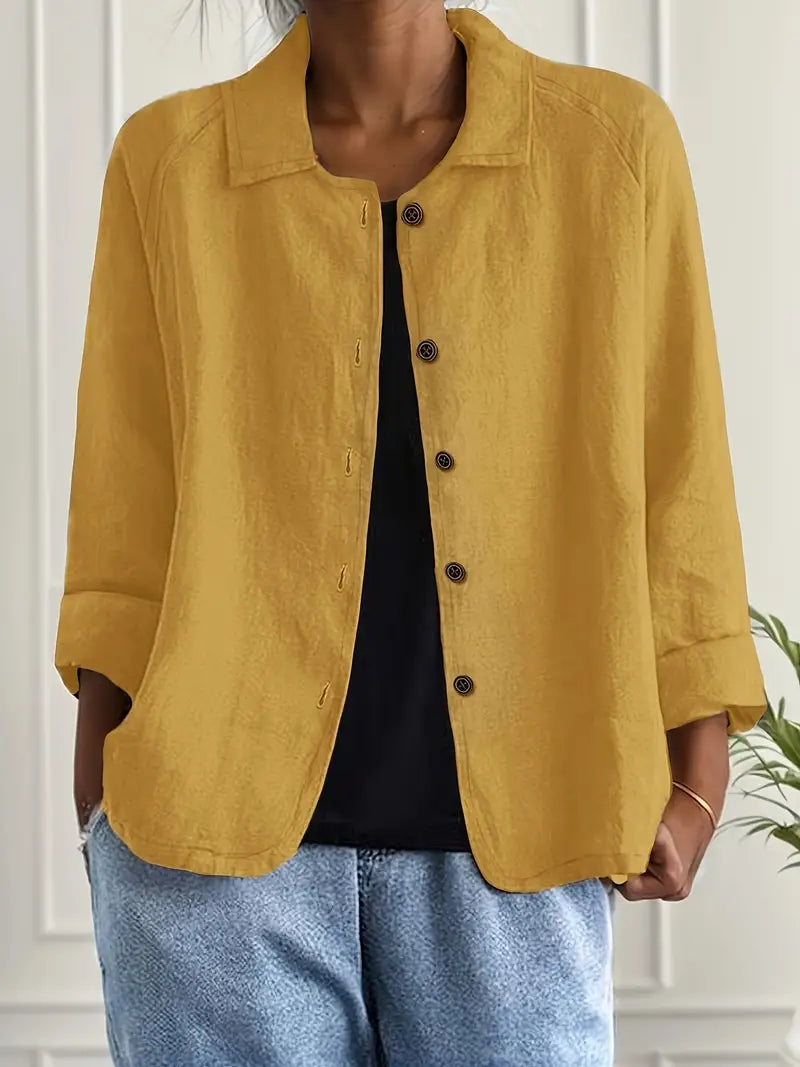 Women's light blouse loose fit, transitional weather layering top