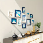 11-piece gallery wall photo frame set, drill-free classic style, multiple sizes