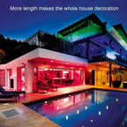 LED strip lights 32ft RGB color changing with 44-key IR remote, 300 LEDs indoor