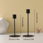 Metal candle holders set of 2, table decoration for wedding, dinner and holidays