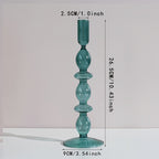 Glass candlestick set minimalist lacquered table decor for romantic dinner