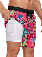 Men's beach shorts quick-dry lightweight summer swim trunks
