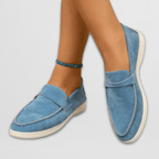 Women slip-on loafers classic clean silhouette everyday flat shoes