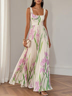 Floral boho dress women's flowy A-line summer dress in multiple colours