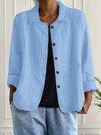 Women's light blouse loose fit, transitional weather layering top