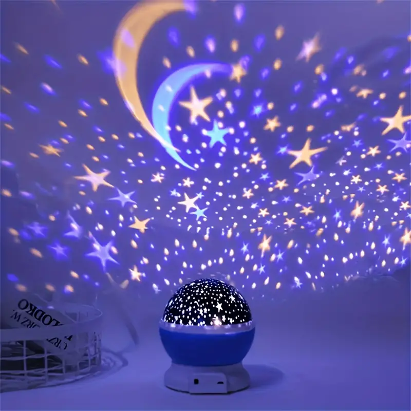 Star Projector Night Light Table Lamp Rotating Dome Rechargeable