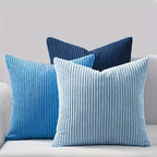 Bohemian rib stripe cushion cover soft woven polyester with zip closure