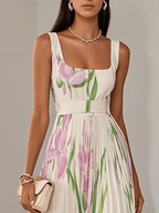 Floral boho dress women's flowy A-line summer dress in multiple colours