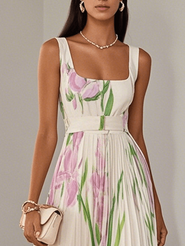 Floral boho dress women's flowy A-line summer dress in multiple colours