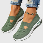 Women orthopedic walking shoes with arch support and non-slip rubber sole