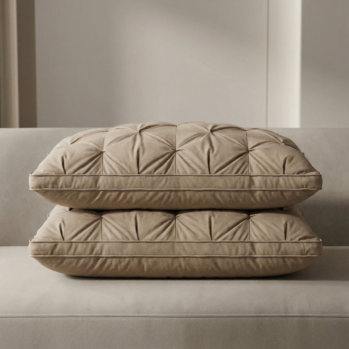 Down pillow 100% goose down breathable cotton cover 48x74cm shape-retaining