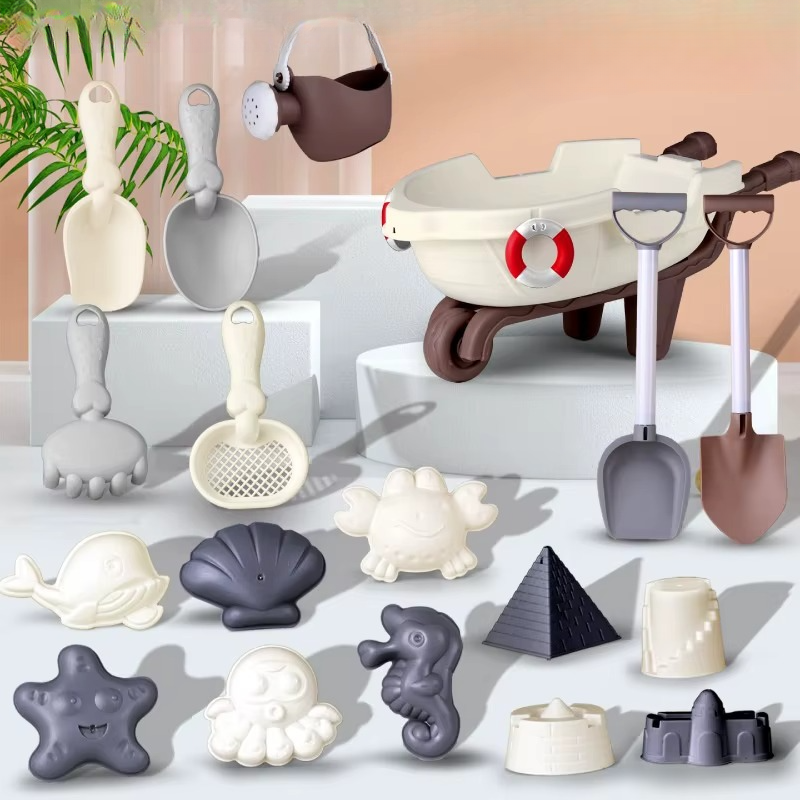 Kids beach sand toy set for castle building and creative outdoor play