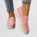Women slip-on loafers classic clean silhouette everyday flat shoes