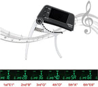 Guitar capo and tuner 2-in-1 clip-on with chromatic LCD display, aluminium alloy