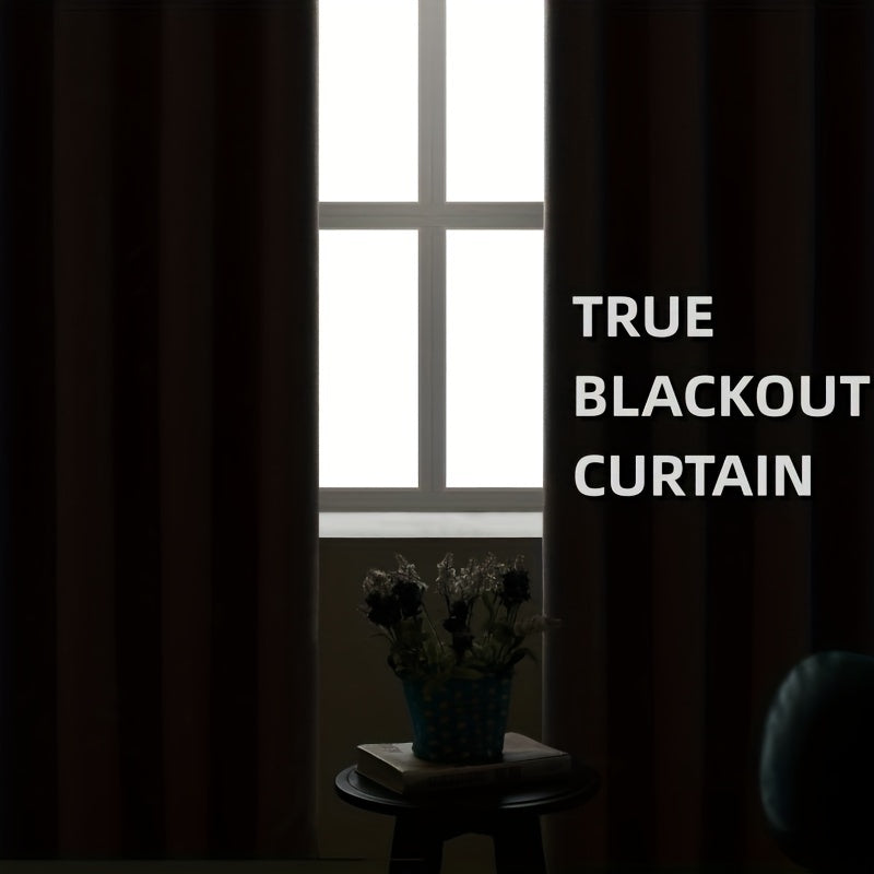 Blackout curtains thermal insulated energy efficient ring top bedroom living room