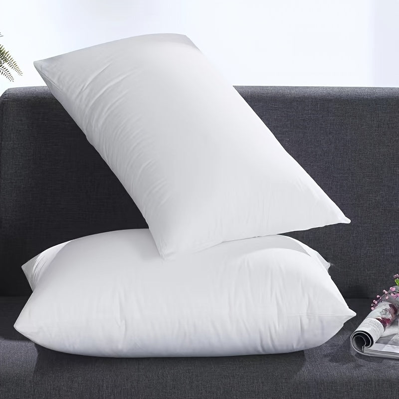 Bed pillows set of 2 with soft breathable 100% cotton cover, all seasons