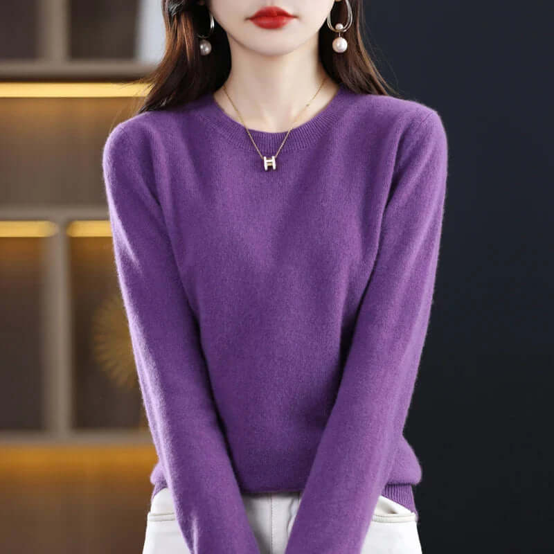 Women knit sweater pullover long sleeve in multiple colours