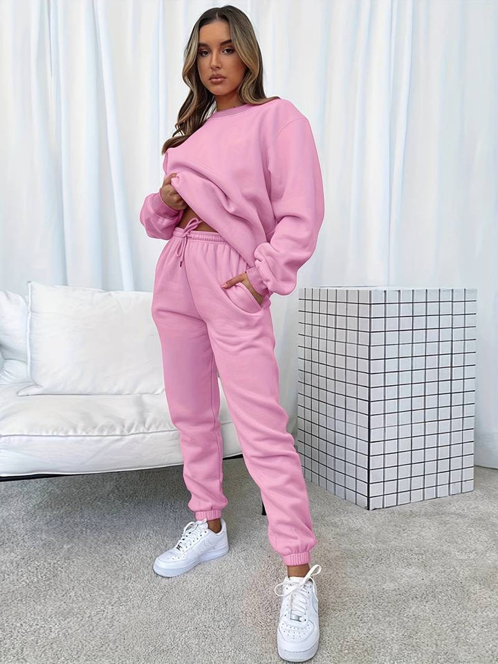 Women 2 piece lounge set relaxed fit casual matching home wear