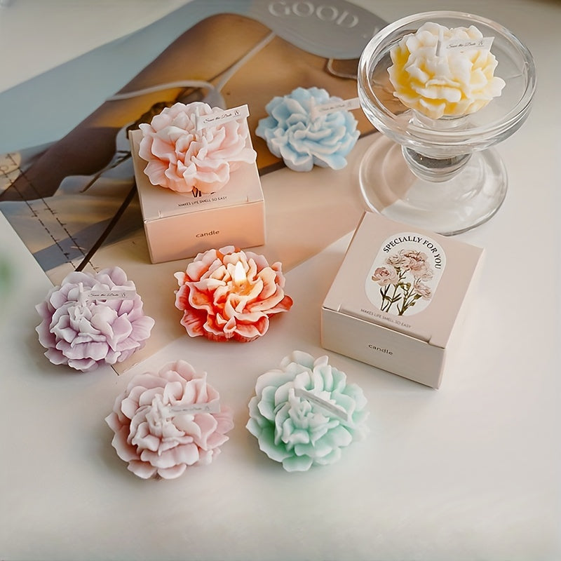 Carnation scented candle decorative paraffin gift for Mother's Day Valentine's Day Christmas