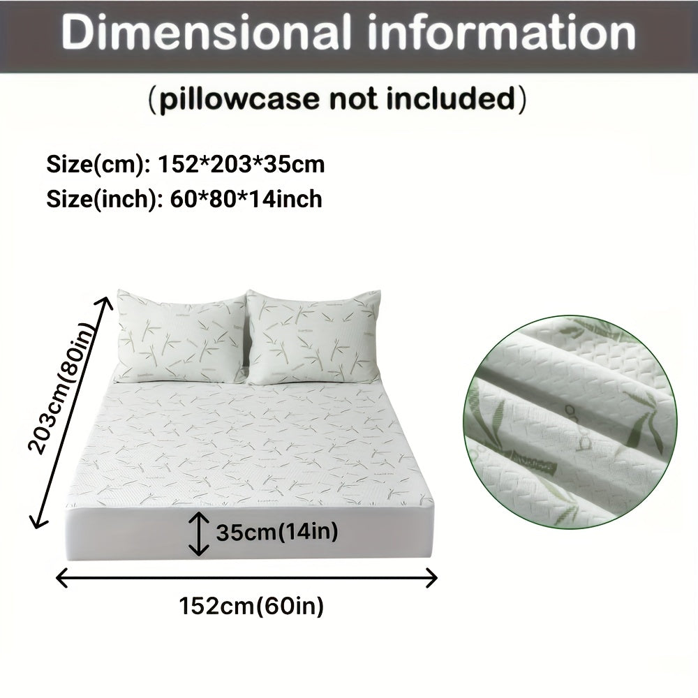 Bamboo mattress protector with cooling 3D air layer and breathable surface
