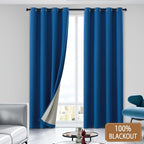 Blackout curtains thermal insulated energy efficient ring top bedroom living room