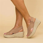Women Wedge Sandals Espadrille Lightweight Cushioned Footbed