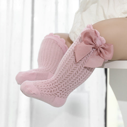 Kids Clothes Baby Girl Cotton Socks Big Bow Soft Breathable