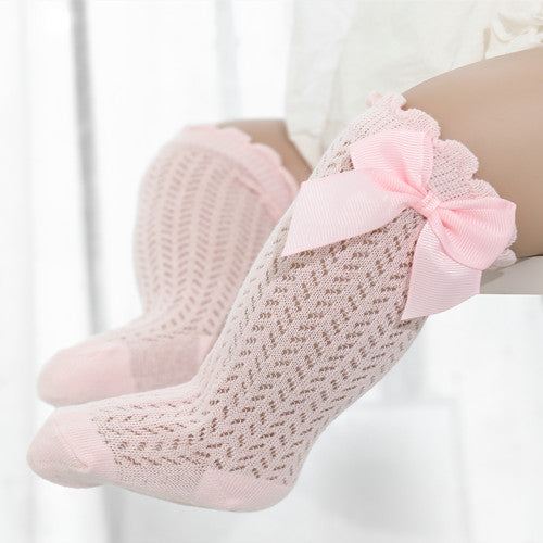 Kids Clothes Baby Girl Cotton Socks Big Bow Soft Breathable