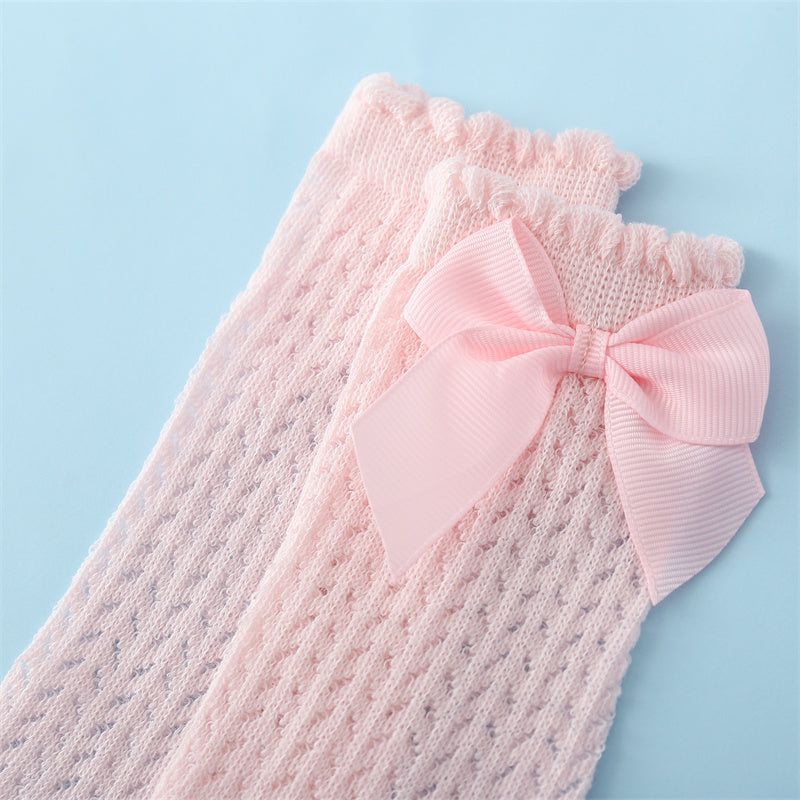 Kids Clothes Baby Girl Cotton Socks Big Bow Soft Breathable