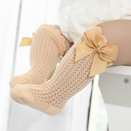 Kids Clothes Baby Girl Cotton Socks Big Bow Soft Breathable