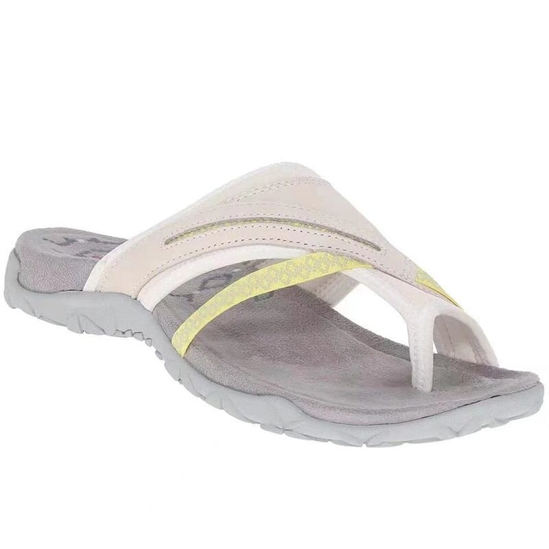 Orthopedic flip flops with arch support and nanofoam sole, women's summer sandals