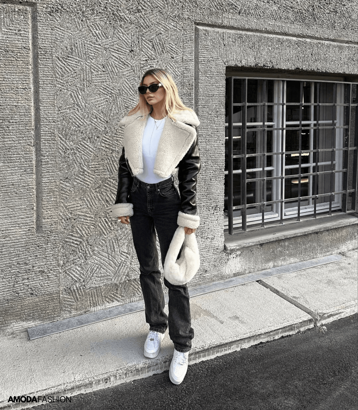 Women Crop Top Teddy Coat 2 Piece Set | Luna