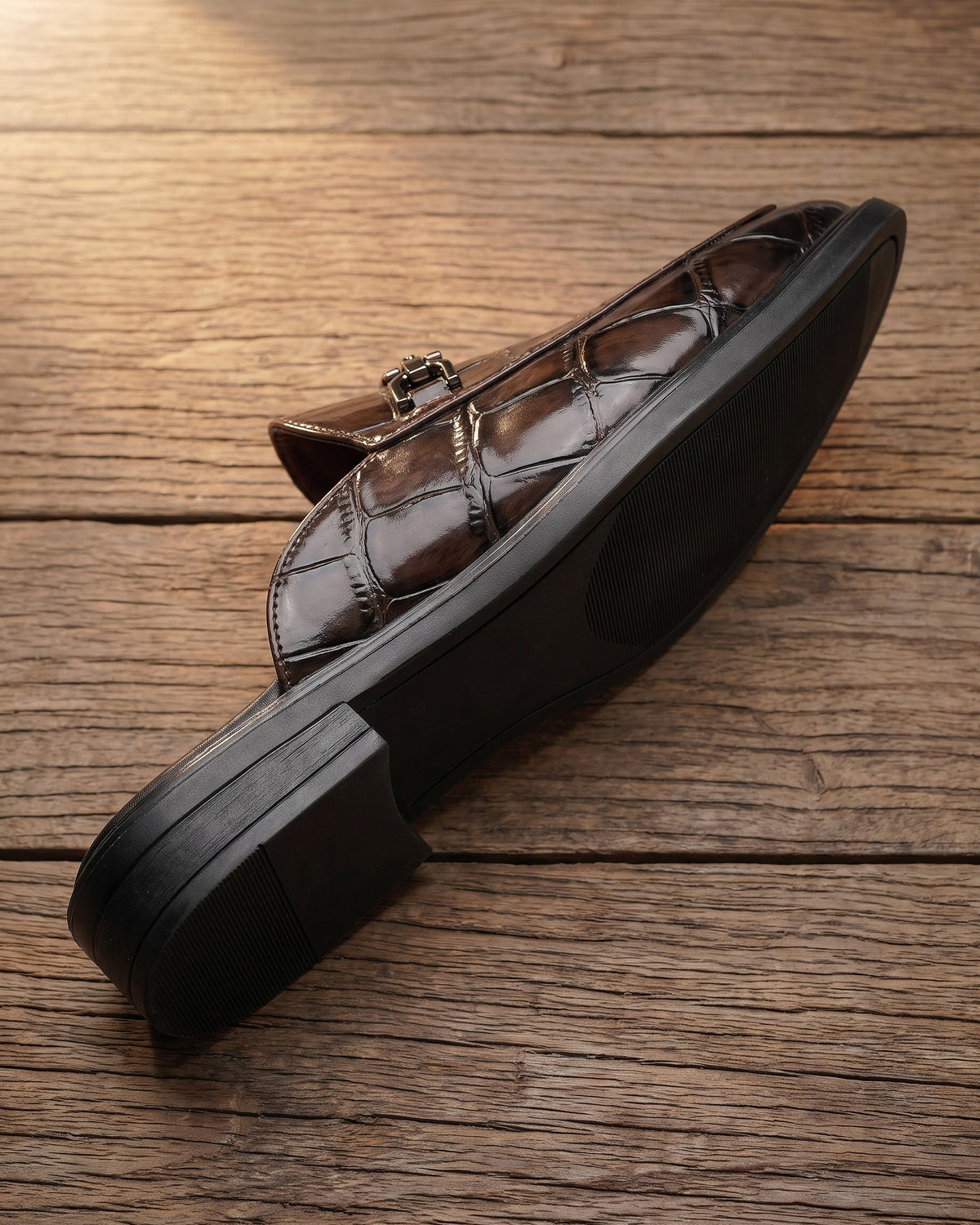Mens Mules | Faux Leather Closed Toe | Cushioned Footbed | Flat Sole