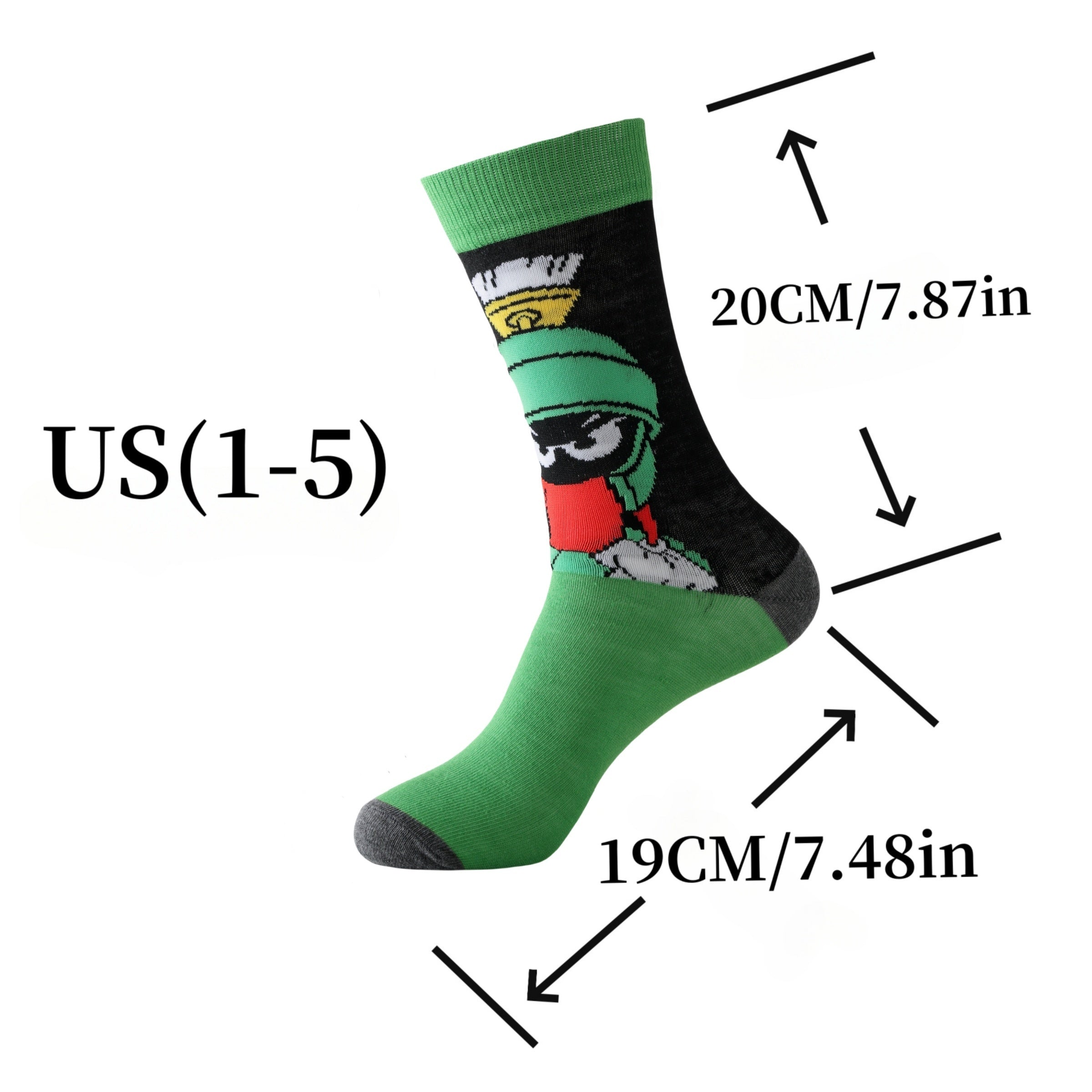 Cartoon socks set with superhero and animated character designs, ankle length