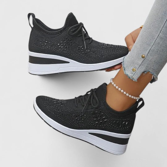 Women orthopedic sneakers with wide toe box and arch support