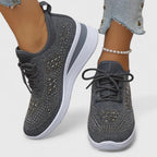 Women orthopedic sneakers with wide toe box and arch support