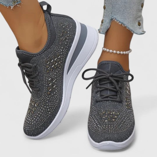 Women orthopedic sneakers with wide toe box and arch support
