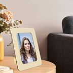 Wooden DIY photo frames set of 10, 15.24 cm light beige contemporary vertical frames