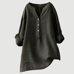 Women's linen blouse relaxed fit breathable everyday summer top